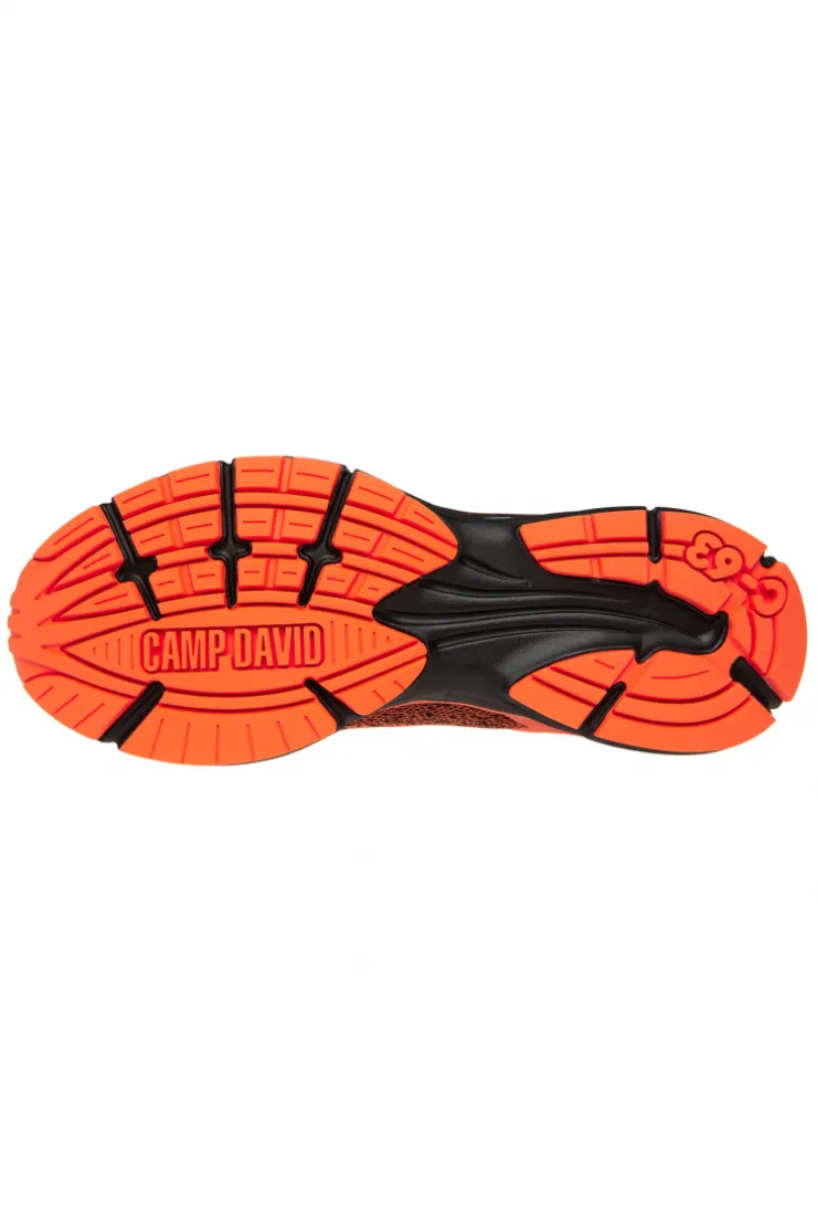 CAMP DAVID & SOCCX Running Sneaker mit Knit-Design und Rubber Logo signal orange signalorange Cheap