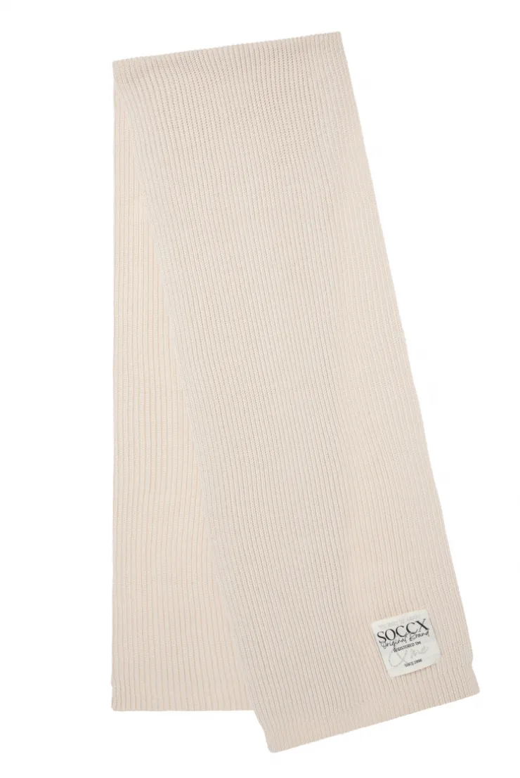 CAMP DAVID & SOCCX Schal in Rippstrick mit Label Patch faded beige fadedbeige Fashion