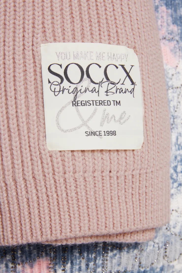CAMP DAVID & SOCCX Schal in Rippstrick mit Label Patch rose blush roseblush Online