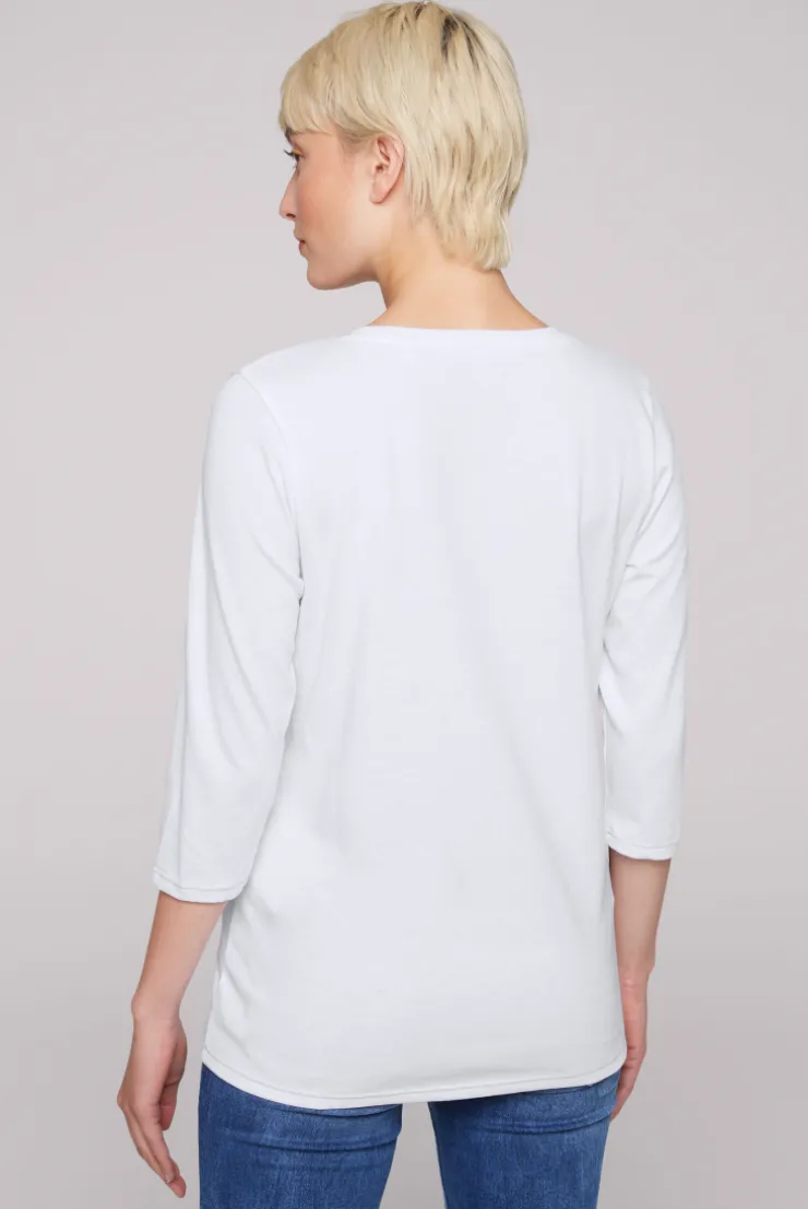 CAMP DAVID & SOCCX Shirt mit Wording Print und Schmucksteinen opticwhite Online