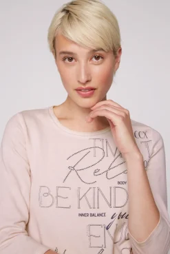 CAMP DAVID & SOCCX Shirt mit Wording Print und Schmucksteinen rose blush roseblush Outlet