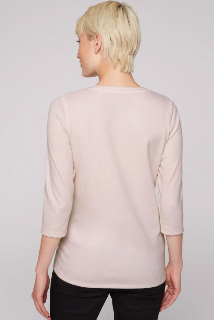 CAMP DAVID & SOCCX Shirt mit Wording Print und Schmucksteinen rose blush roseblush Outlet