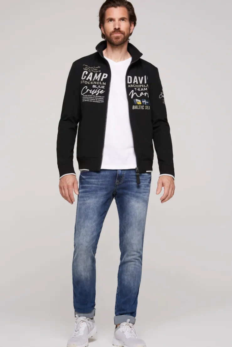 CAMP DAVID & SOCCX Softshelljacke im Blouson-Stil mit Artworks black Best Sale