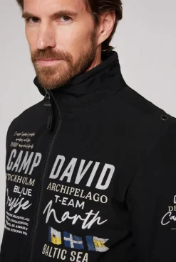 CAMP DAVID & SOCCX Softshelljacke im Blouson-Stil mit Artworks black Best Sale
