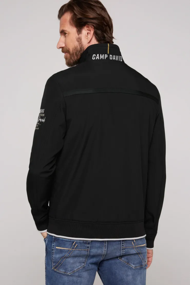 CAMP DAVID & SOCCX Softshelljacke im Blouson-Stil mit Artworks black Best Sale