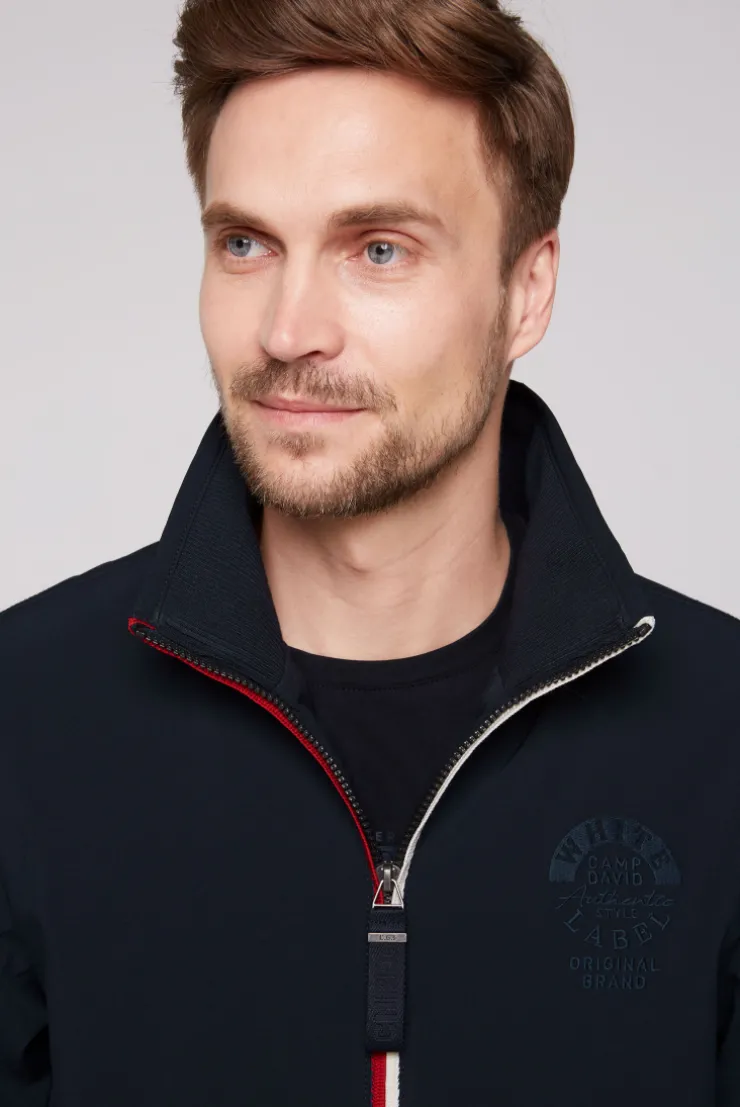 CAMP DAVID & SOCCX Softshelljacke im Blouson-Stil mit Artworks blue navy bluenavy Flash Sale