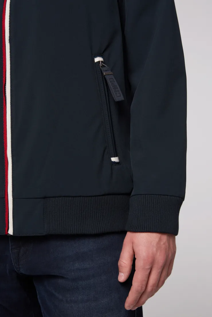 CAMP DAVID & SOCCX Softshelljacke im Blouson-Stil mit Artworks blue navy bluenavy Flash Sale