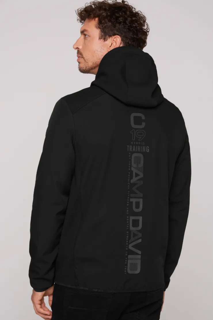 CAMP DAVID & SOCCX Softshelljacke im Materialmix mit Kapuze black Fashion