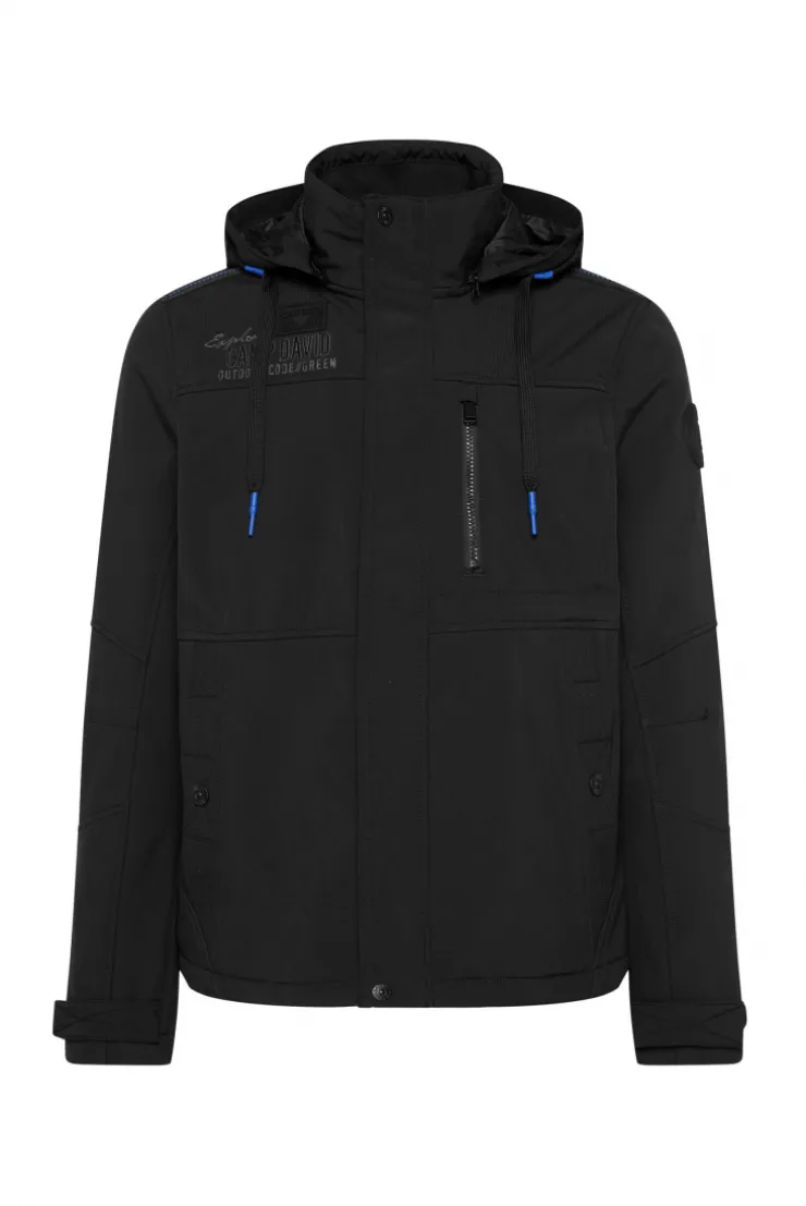 CAMP DAVID & SOCCX Softshelljacke mit abtrennbarer Kapuze black Best Sale