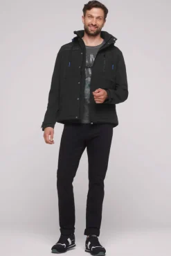 CAMP DAVID & SOCCX Softshelljacke mit abtrennbarer Kapuze black Best Sale