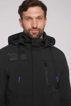 CAMP DAVID & SOCCX Softshelljacke mit abtrennbarer Kapuze black Best Sale