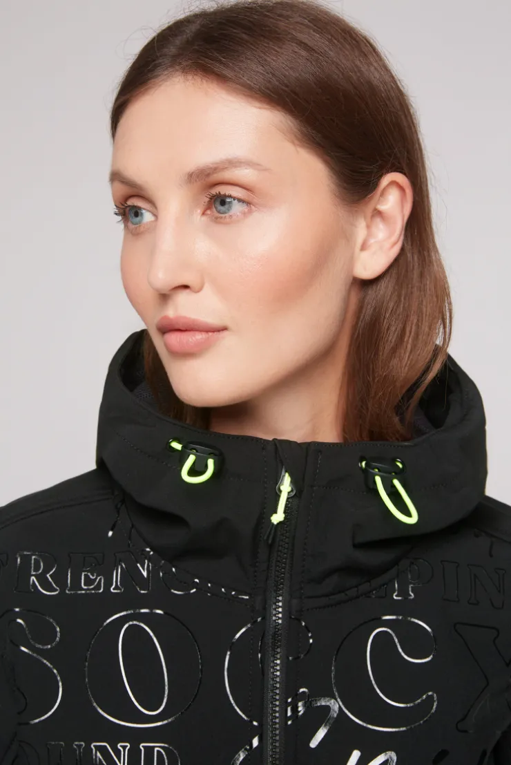 CAMP DAVID & SOCCX Softshelljacke mit Kapuze und Glossy Prints black Best