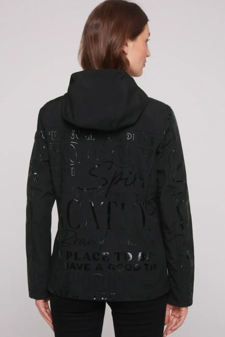 CAMP DAVID & SOCCX Softshelljacke mit Kapuze und Glossy Prints black Best