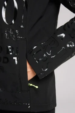 CAMP DAVID & SOCCX Softshelljacke mit Kapuze und Glossy Prints black Best