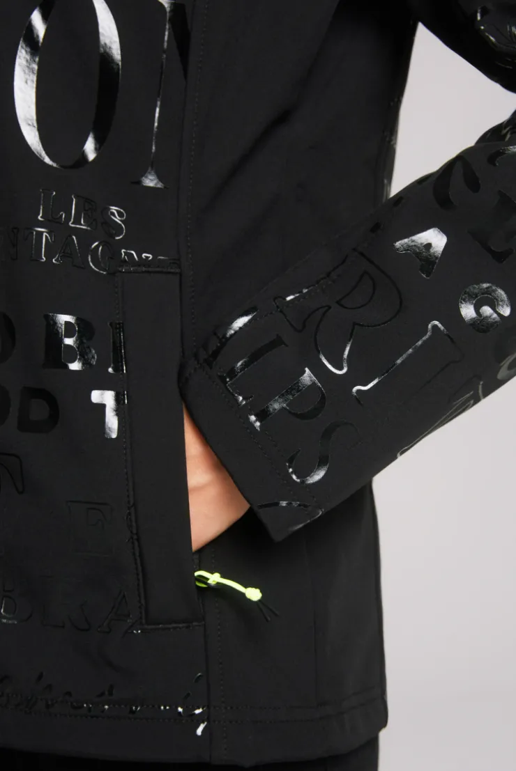 CAMP DAVID & SOCCX Softshelljacke mit Kapuze und Glossy Prints black Best