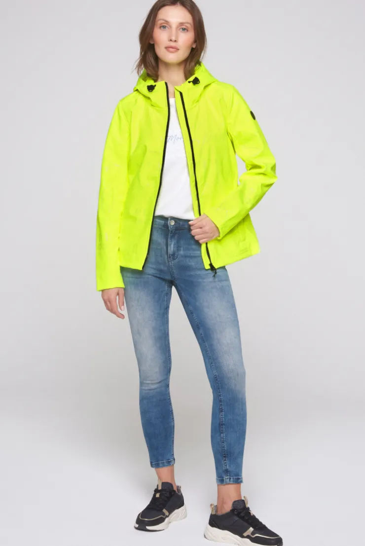 CAMP DAVID & SOCCX Softshelljacke mit Kapuze und Glossy Prints yellow lime yellowlime Shop