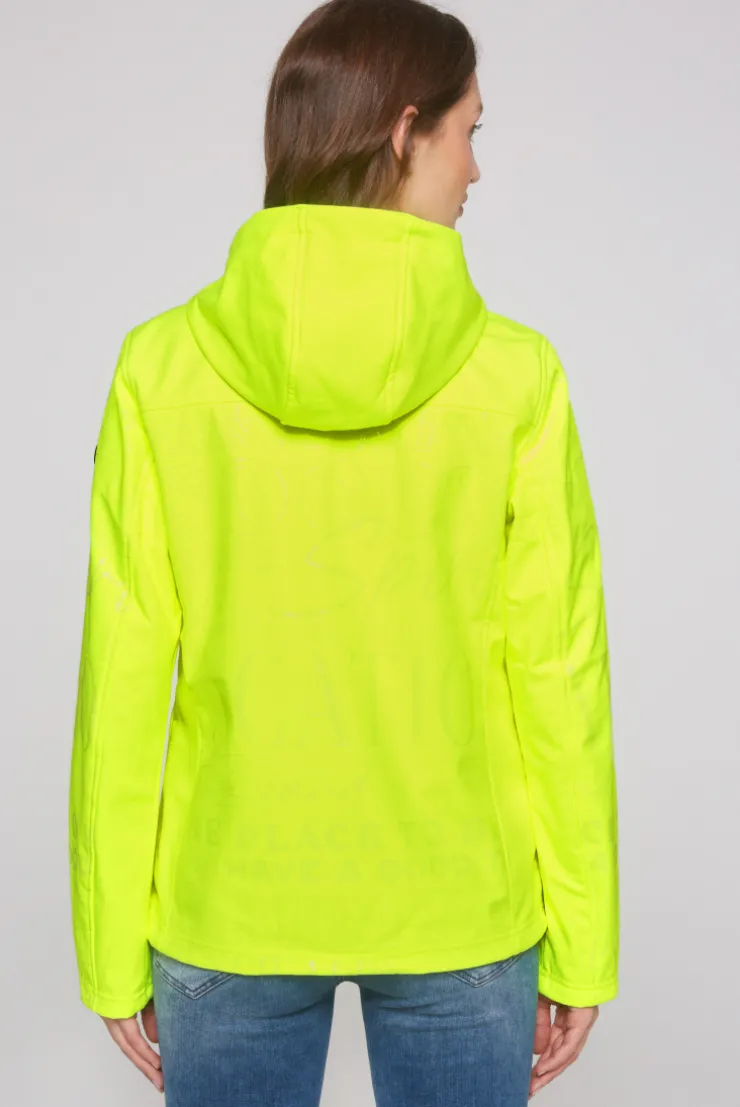 CAMP DAVID & SOCCX Softshelljacke mit Kapuze und Glossy Prints yellow lime yellowlime Shop