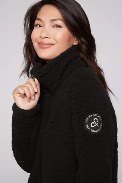 CAMP DAVID & SOCCX Sport-Jacke im Sherpa-Look black Outlet