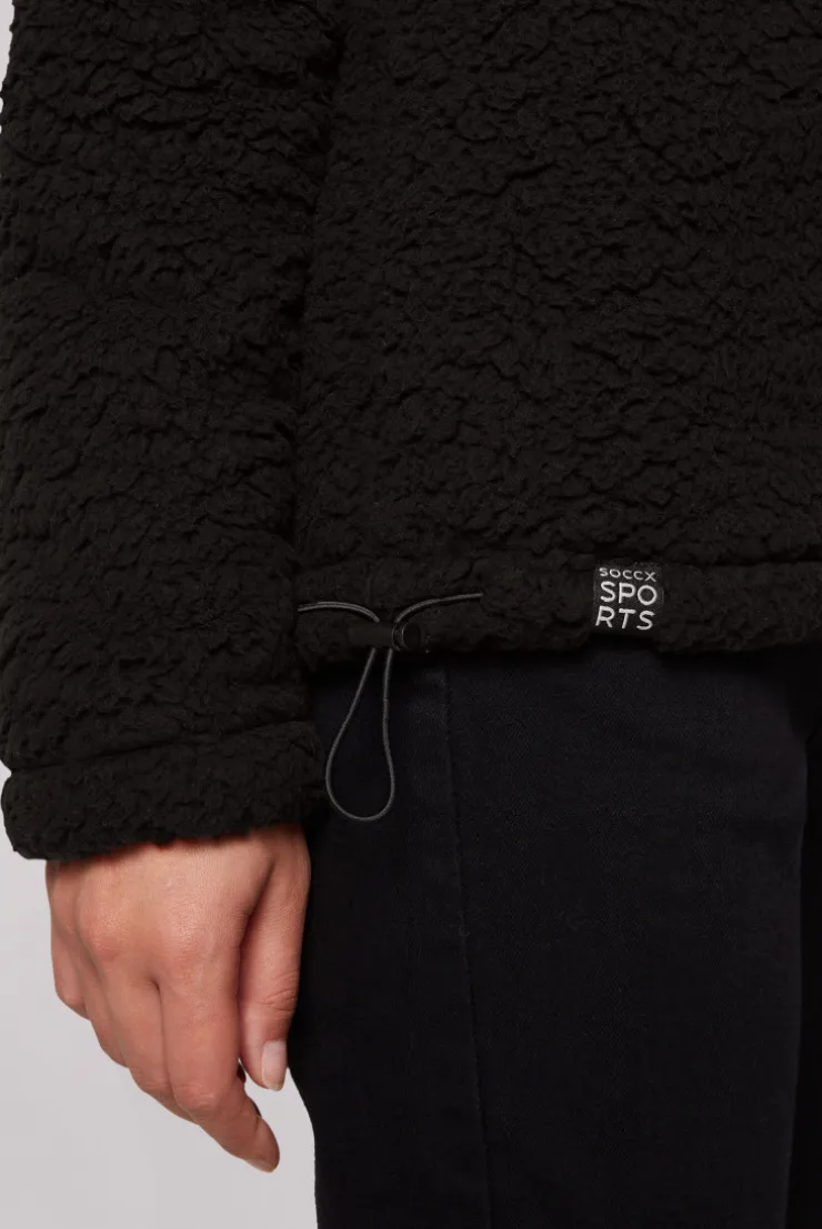 CAMP DAVID & SOCCX Sport-Jacke im Sherpa-Look black Store