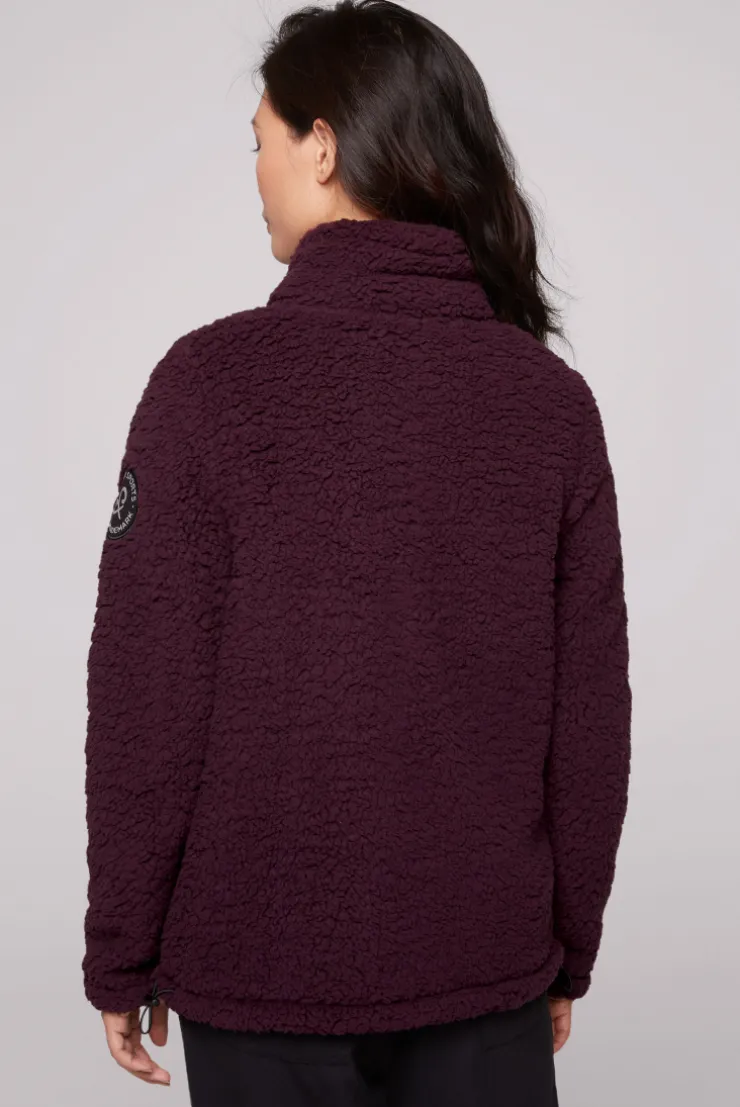 CAMP DAVID & SOCCX Sport-Jacke im Sherpa-Look deep plum deepplum Best Sale