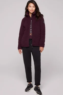 CAMP DAVID & SOCCX Sport-Jacke im Sherpa-Look deep plum deepplum Hot