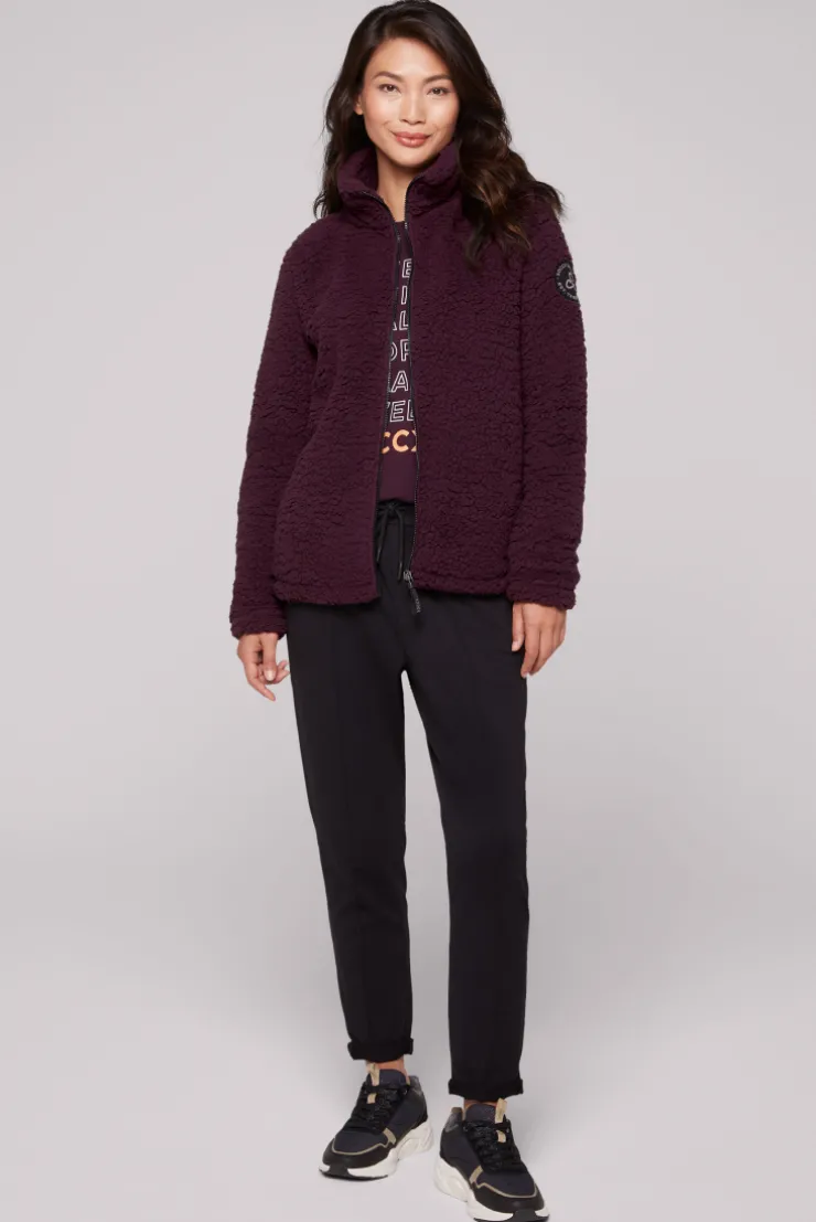 CAMP DAVID & SOCCX Sport-Jacke im Sherpa-Look deep plum deepplum Hot