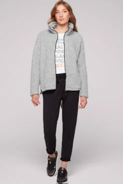 CAMP DAVID & SOCCX Sport-Jacke im Sherpa-Look grey melange greymelange Best