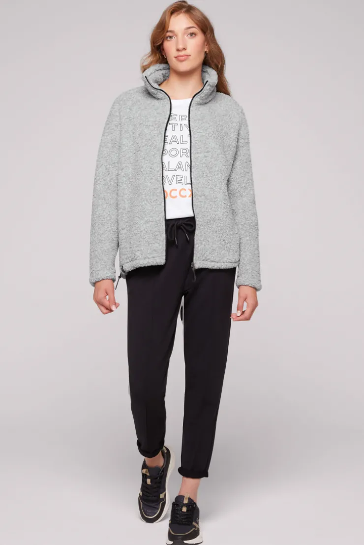 CAMP DAVID & SOCCX Sport-Jacke im Sherpa-Look grey melange greymelange Best