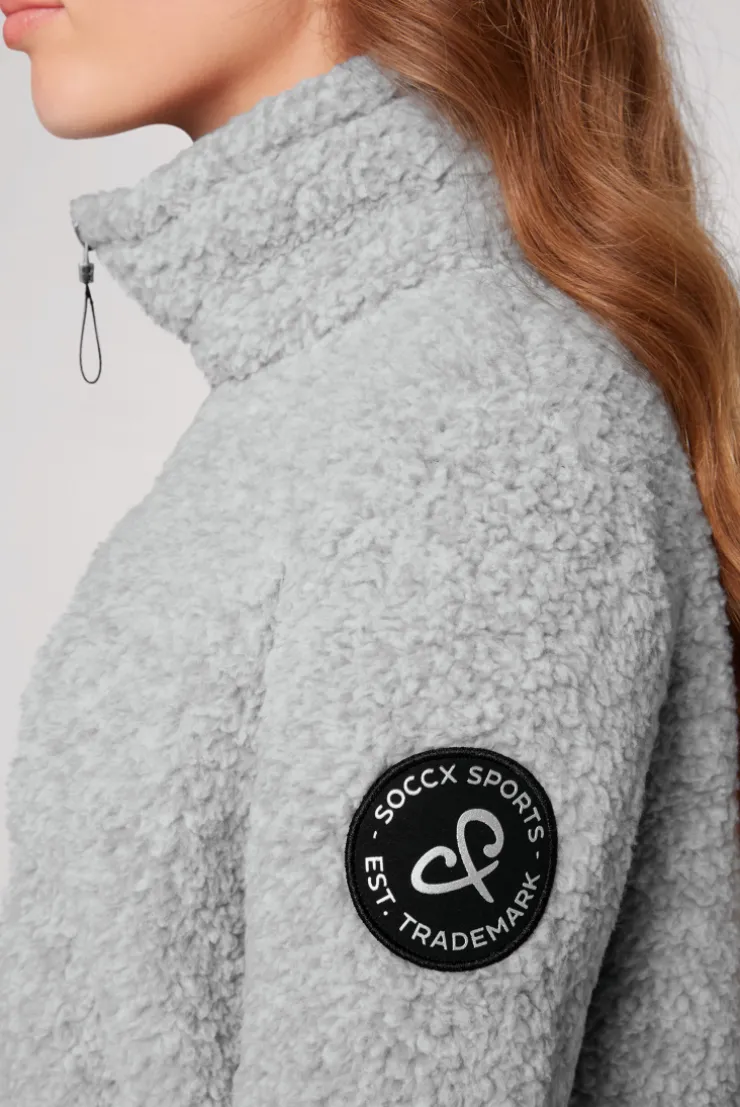 CAMP DAVID & SOCCX Sport-Jacke im Sherpa-Look grey melange greymelange Best