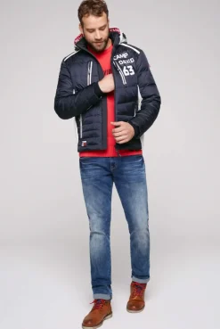 CAMP DAVID & SOCCX Steppjacke im Colour Design mit Logo Artworks deep sea deepsea Flash Sale