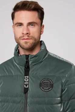 CAMP DAVID & SOCCX Steppjacke mit Coating und Zip-Anhänger khale green khalegreen Best