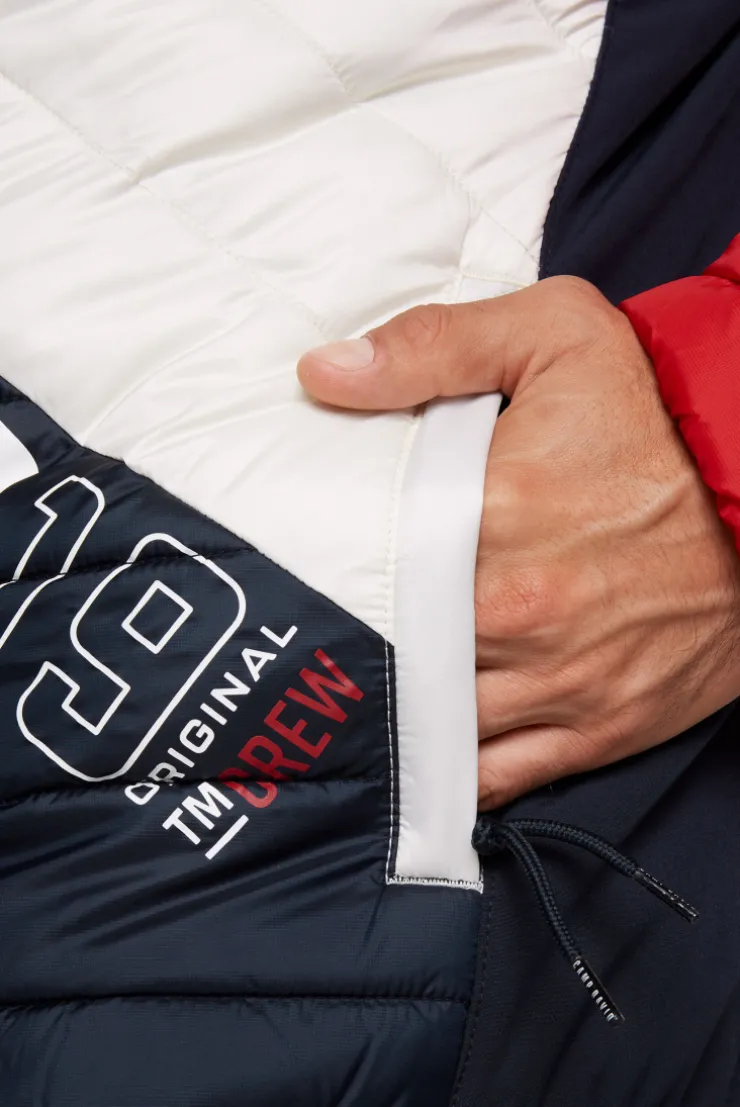 CAMP DAVID & SOCCX Steppjacke mit Colour-Blocking und Rücken-Print flight red flightred Sale