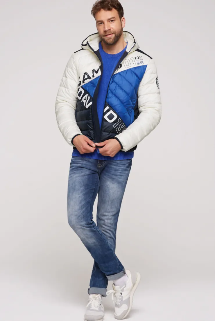 CAMP DAVID & SOCCX Steppjacke mit Colour-Blocking und Rücken-Print kitt Best Sale