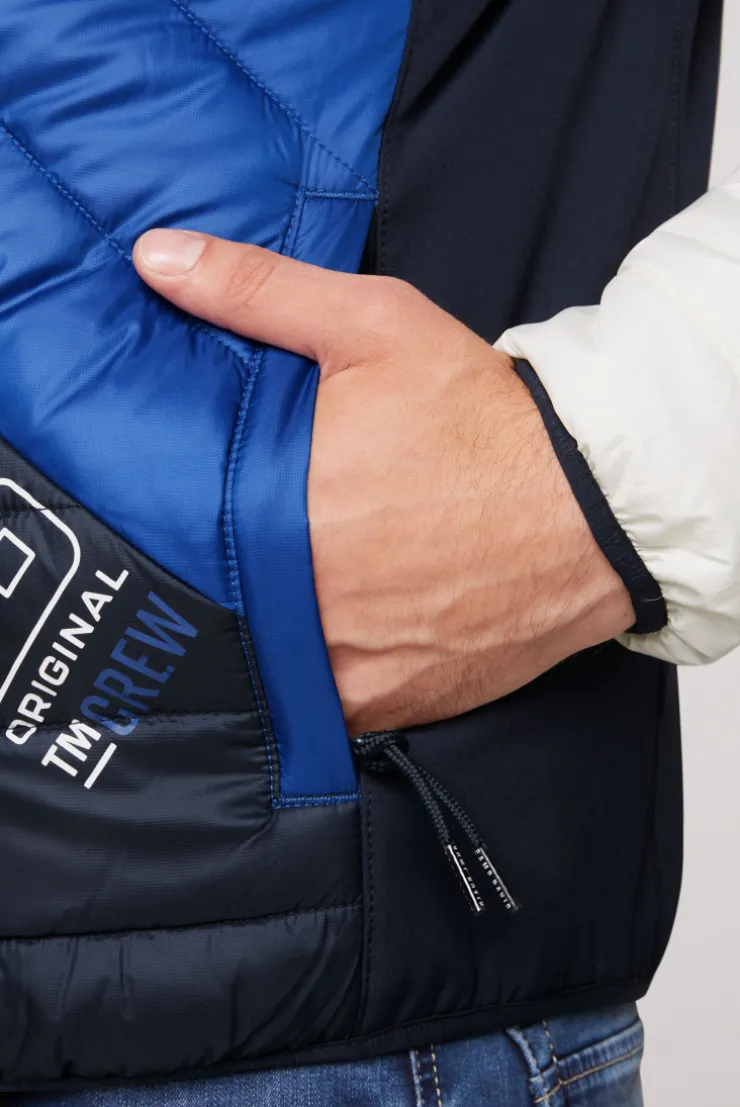 CAMP DAVID & SOCCX Steppjacke mit Colour-Blocking und Rücken-Print kitt Best Sale