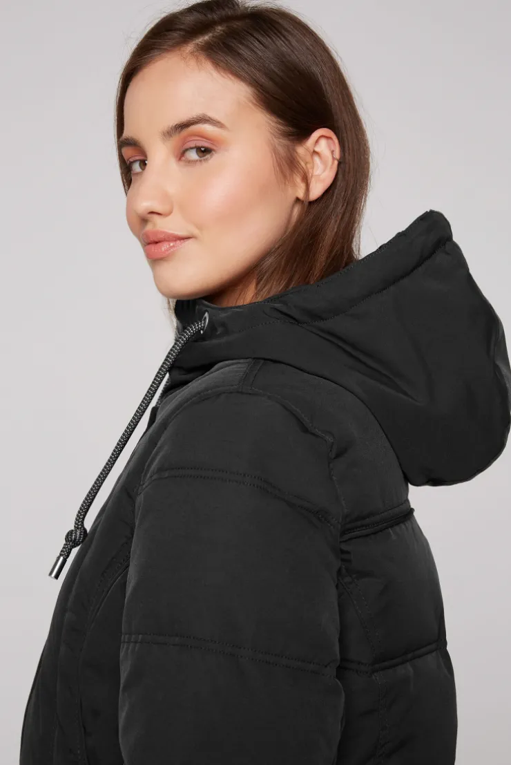 CAMP DAVID & SOCCX Steppjacke mit Kapuzen-Layering black Best Sale