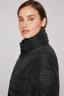 CAMP DAVID & SOCCX Stepp-Parka mit abtrennbarer Kapuze und Kunstfell black Cheap