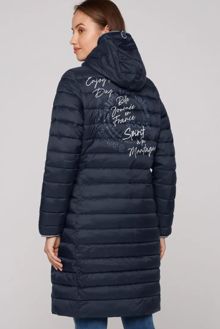 CAMP DAVID & SOCCX Stepp-Parka mit Kapuze und Rücken-Print blue navy bluenavy Clearance