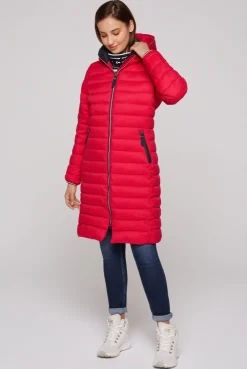 CAMP DAVID & SOCCX Stepp-Parka mit Kapuze und Rücken-Print clear red clearred Shop