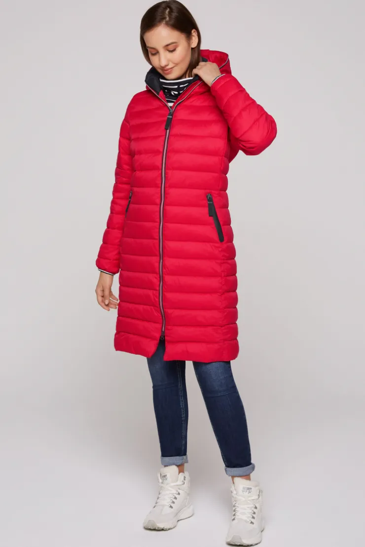 CAMP DAVID & SOCCX Stepp-Parka mit Kapuze und Rücken-Print clear red clearred Shop