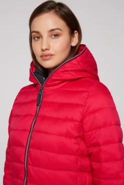 CAMP DAVID & SOCCX Stepp-Parka mit Kapuze und Rücken-Print clear red clearred Shop