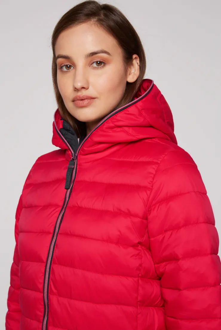 CAMP DAVID & SOCCX Stepp-Parka mit Kapuze und Rücken-Print clear red clearred Shop
