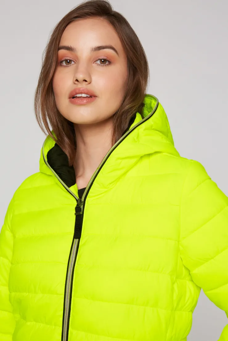 CAMP DAVID & SOCCX Stepp-Parka mit Kapuze und Rücken-Print yellow lime yellowlime Store