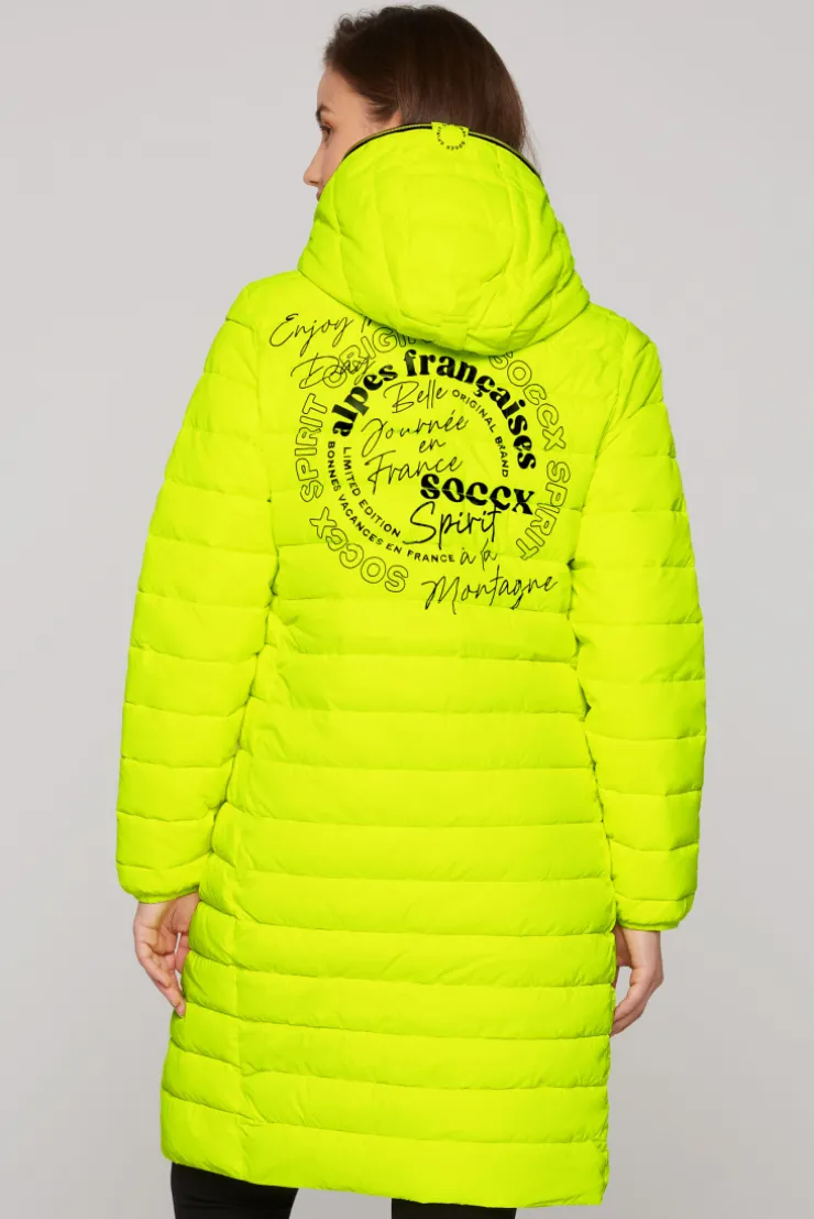 CAMP DAVID & SOCCX Stepp-Parka mit Kapuze und Rücken-Print yellow lime yellowlime Store