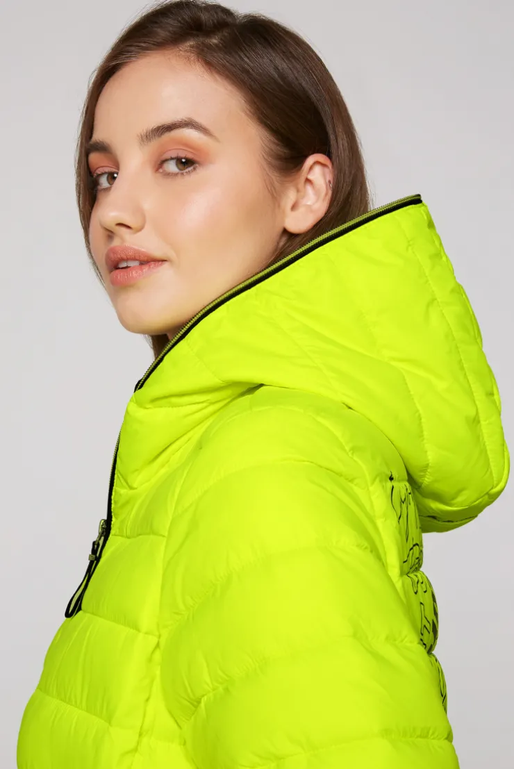 CAMP DAVID & SOCCX Stepp-Parka mit Kapuze und Rücken-Print yellow lime yellowlime Store