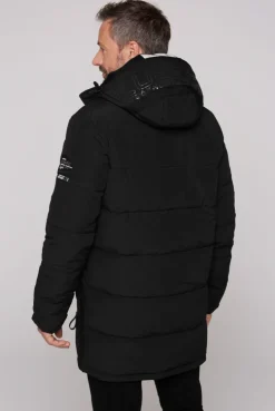 CAMP DAVID & SOCCX Stepp-Parka mit Kapuzen-Layering black Shop