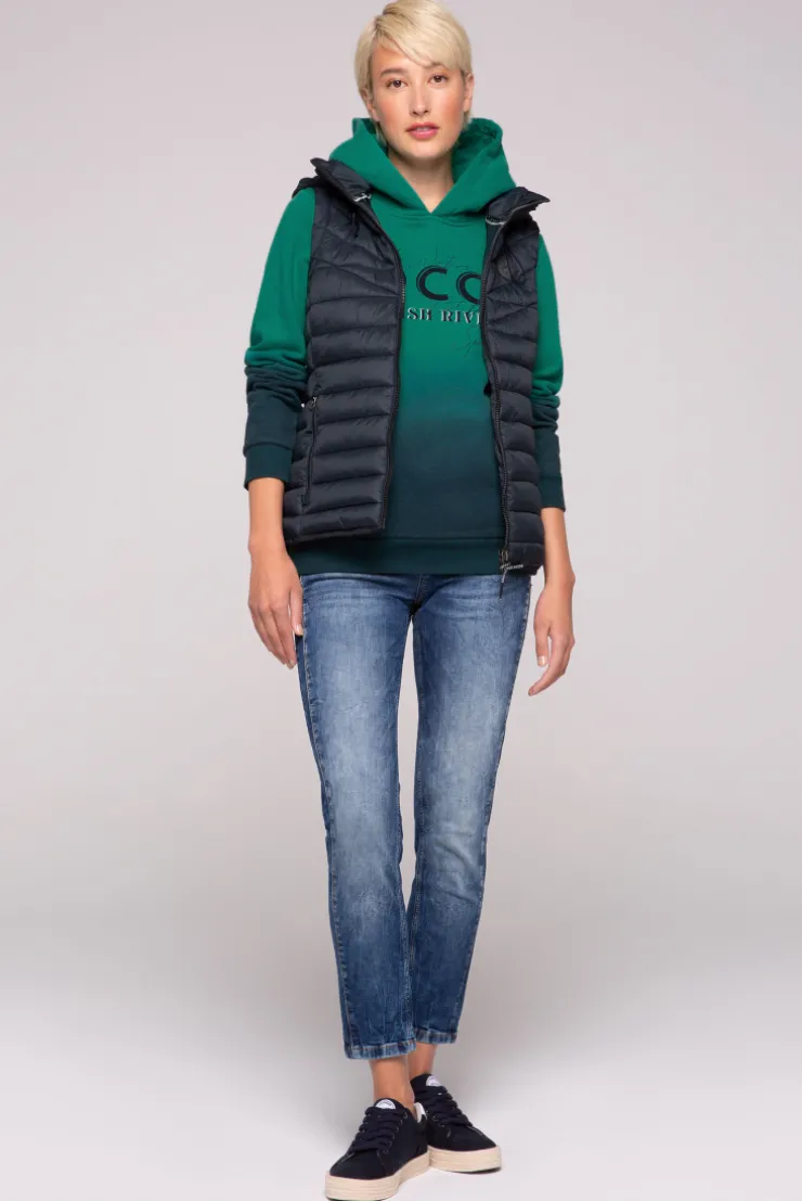 CAMP DAVID & SOCCX Steppweste mit abknöpfbarer Kapuze blue navy bluenavy Outlet