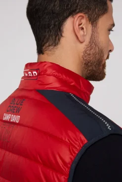 CAMP DAVID & SOCCX Steppweste mit Colour-Blocking flight red flightred Clearance