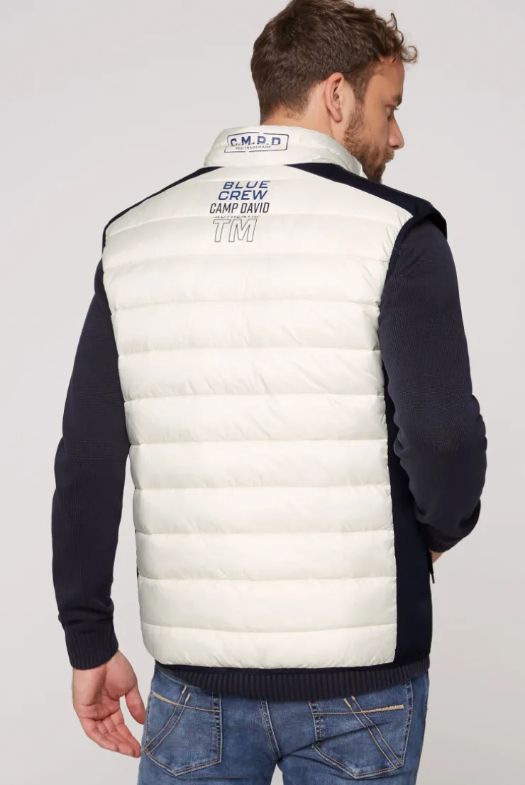 CAMP DAVID & SOCCX Steppweste mit Colour-Blocking kitt Cheap