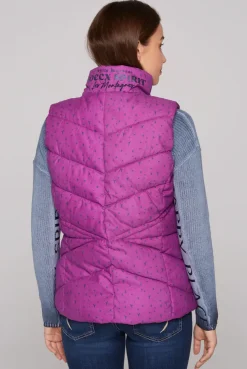 CAMP DAVID & SOCCX Steppweste mit filigranem All Over Print iced berry icedberry Best Sale