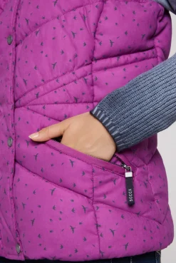 CAMP DAVID & SOCCX Steppweste mit filigranem All Over Print iced berry icedberry Best Sale